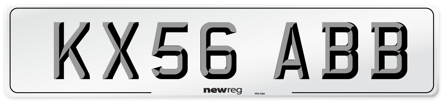 KX56 ABB Number Plate from New Reg